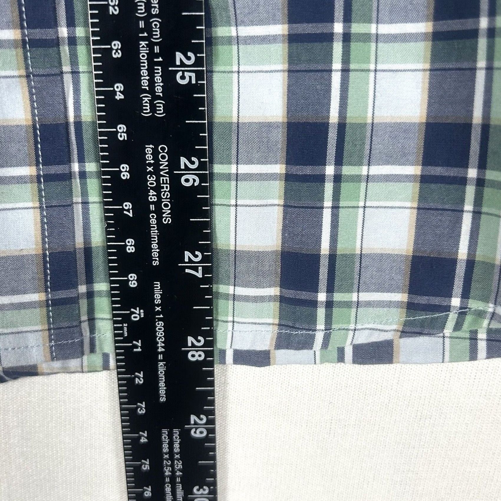 Banana Republic Banana Republic Shirt Mens S Small Button Up Plaid Green Blue Slim Fit Cotton 100% Button-Up Long Sleeve Pocket Casual Workwear Size US S / EU 44-46 / 1 - 6 Thumbnail