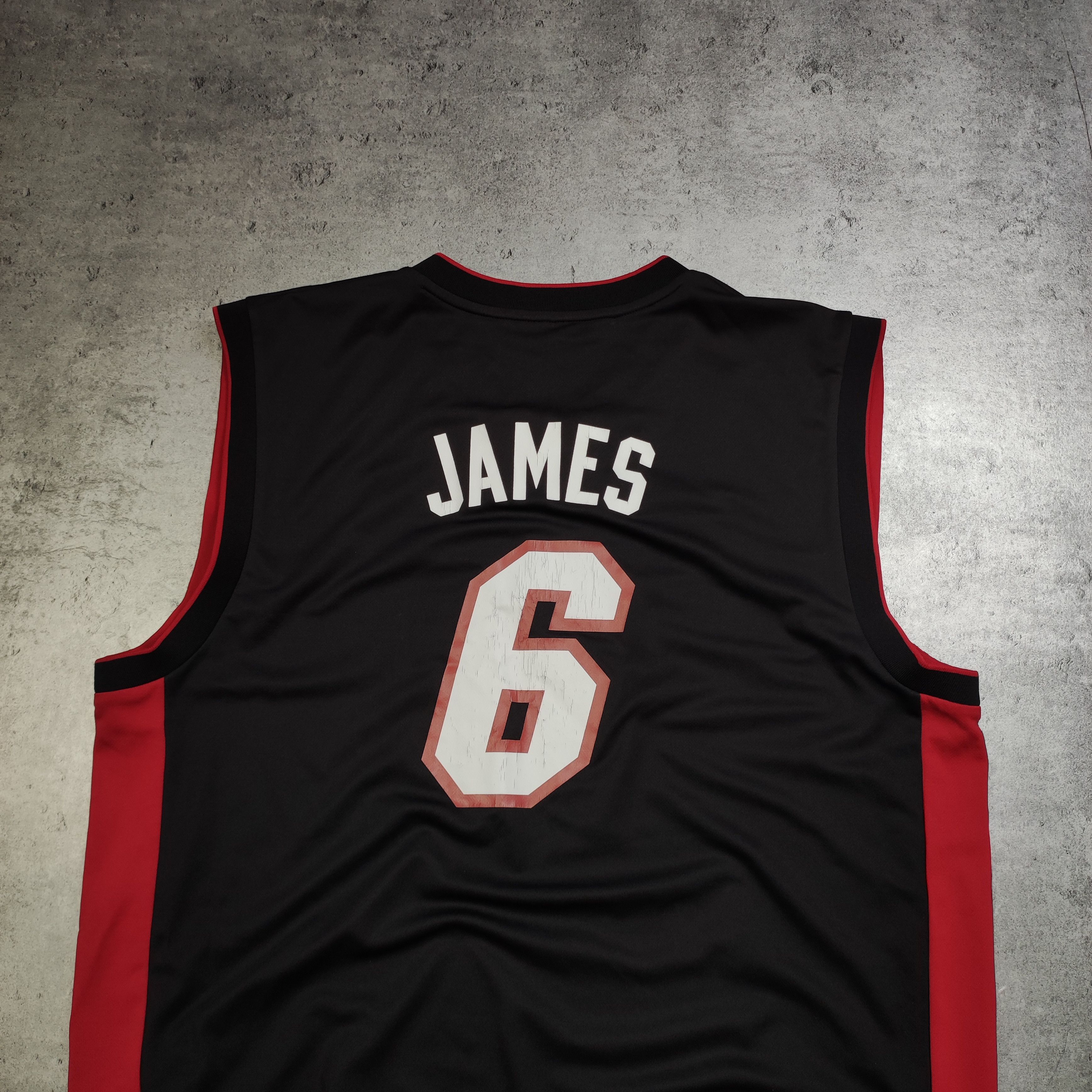 Adidas × NBA RARE 2010 Adidas x Miami Heat #6 James NBA Jersey Size US XL / EU 56 / 4 - 11 Thumbnail