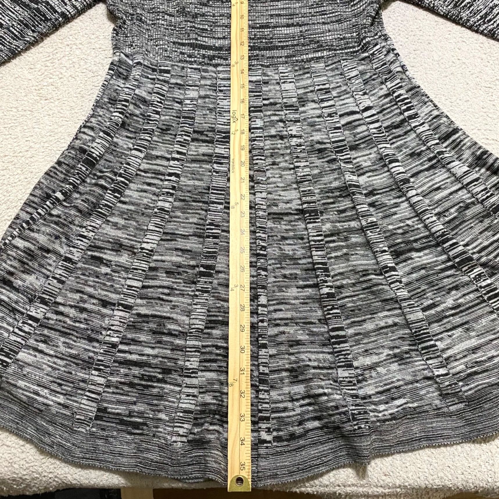 Calvin Klein Calvin Klein Women’s Knit Cowl Neck Dress Heather Gray Large Knee Length Solid Pattern Dress Size L / US 10 / IT 46 - 7 Thumbnail