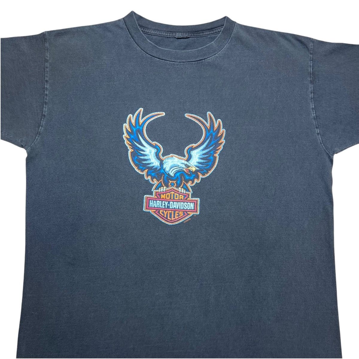 Harley Davidson × Vintage Vintage 1998 Harley Davidson Eagle Emblem Logo Graphic Tee Size US XL / EU 56 / 4 - 4 Thumbnail