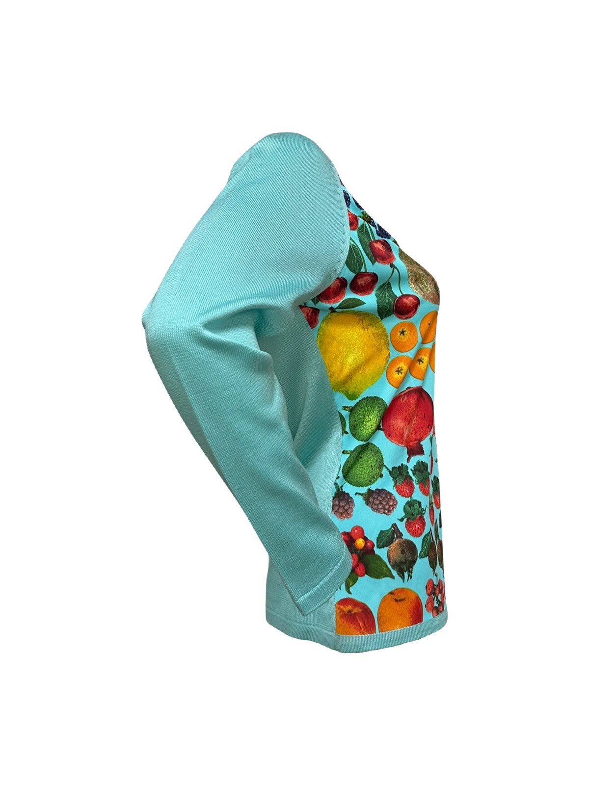 Gucci GUCCI Spring Summer 1996 Fruit Print V-neck Knit Pullover Size M / US 6-8 / IT 42-44 - 3 Thumbnail