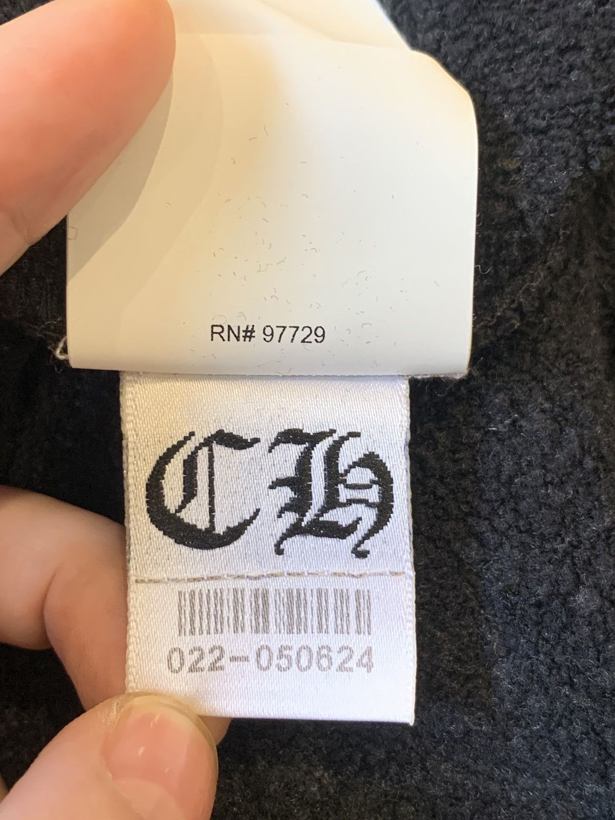 Leather cross patch crewneck sweatshirt