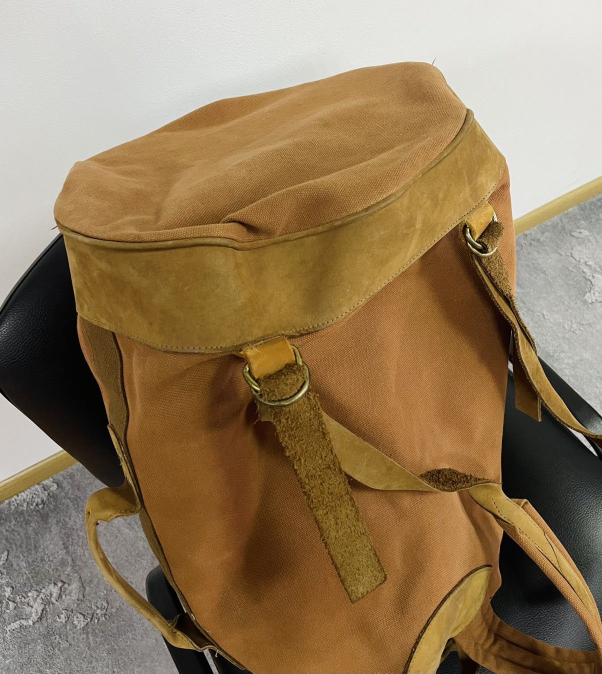 Marlboro MARLBORO Brown Cotton Denim Backpack Bag with Leather Insert Size ONE SIZE - 11 Thumbnail