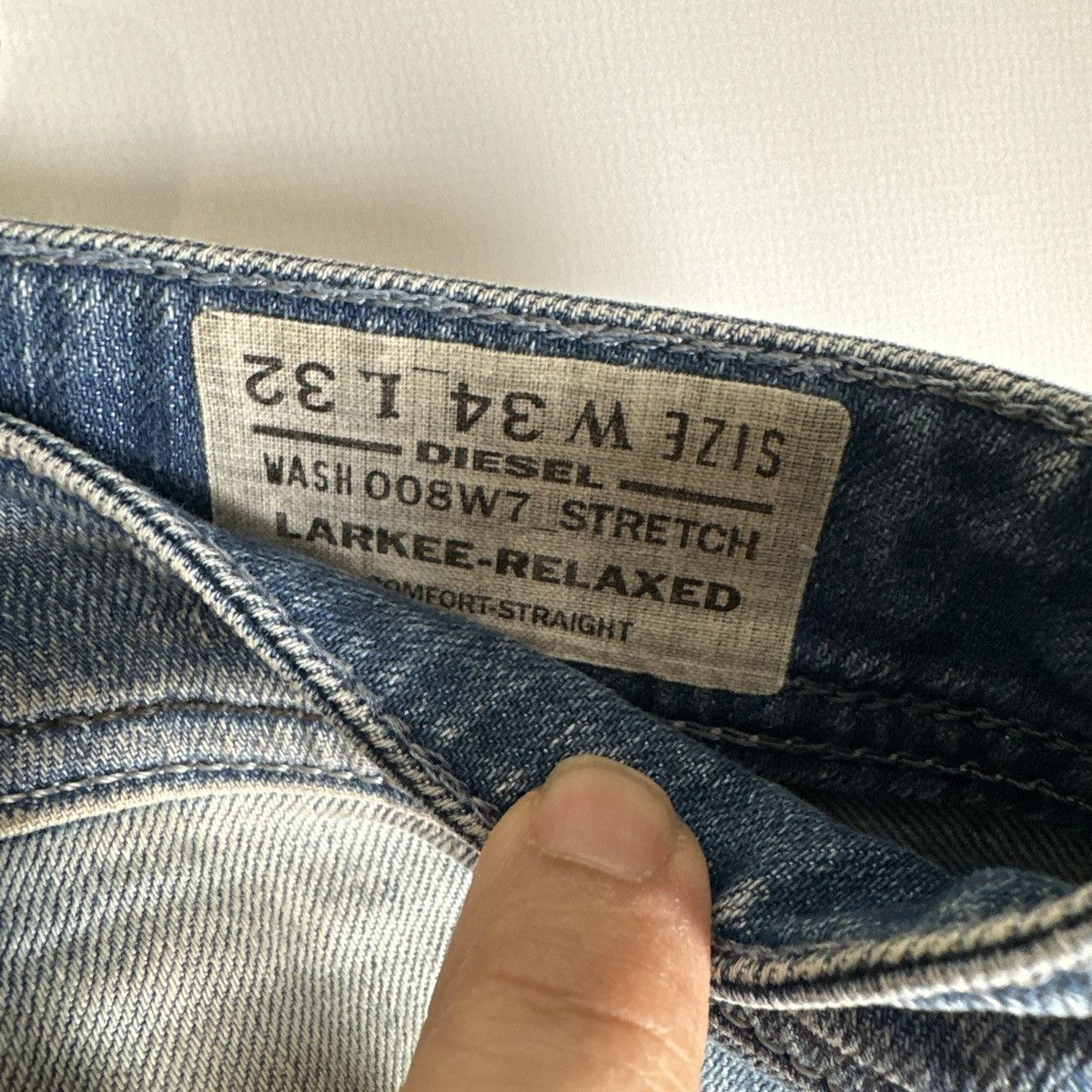 Diesel Jeans Mens 34x32 Blue Larkee denim