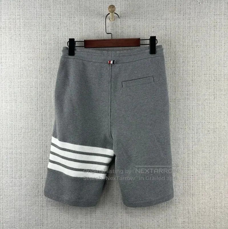 Thom Browne Thom Browne Gray Cotton Striped Shorts . Size US 27 - 3 Thumbnail