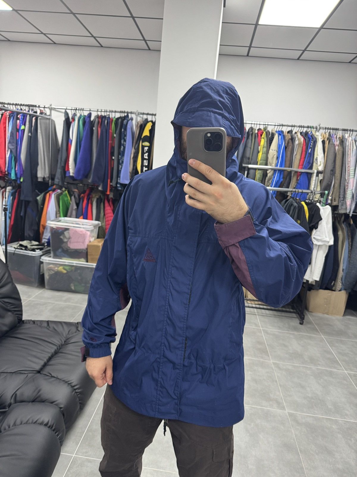 Nike ACG Vintage Nike ACG Spell Out Swoosh F.I.T. Windbreaker Jacket Size US M / EU 48-50 / 2 - 2 Thumbnail