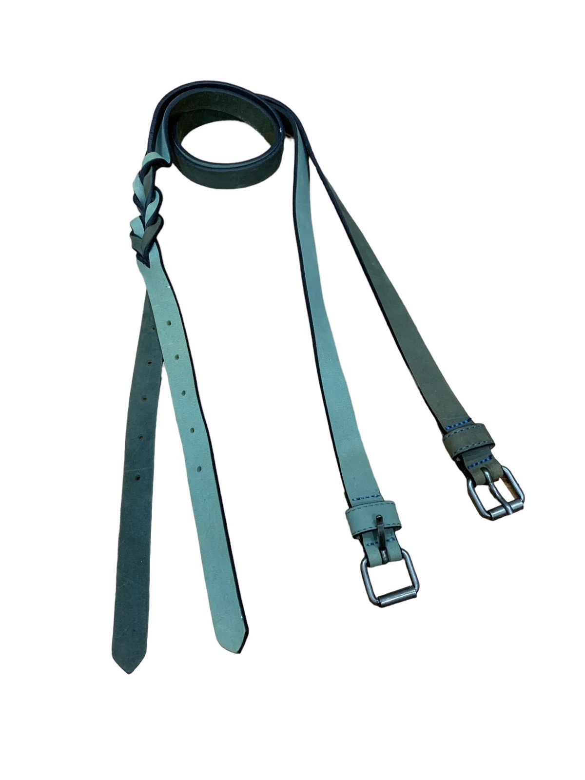 Leather × Other × United Colors Of Benetton UNITED COLORS OF BENETTON BRAIDED BONDAGE LEATHER BELT Size 36 - 1 Thumbnail