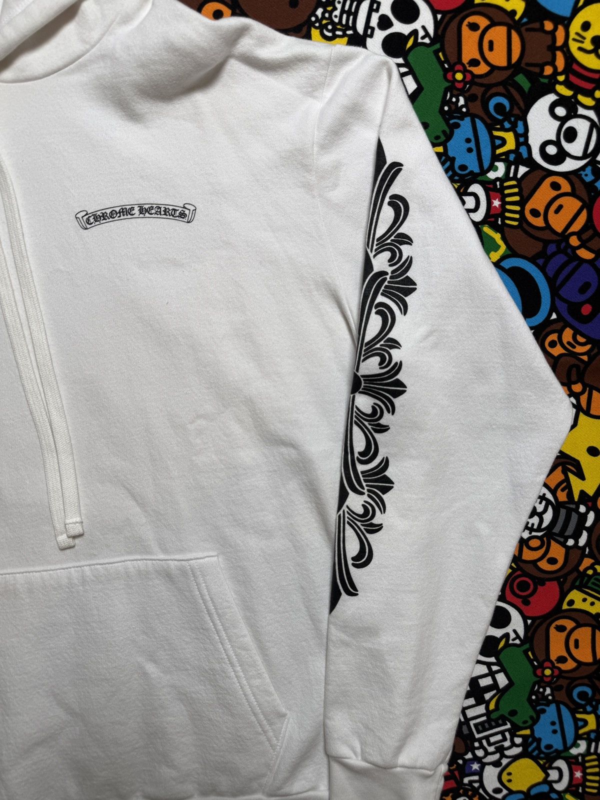 Chrome Hearts Chrome Hearts White Eye Chart Dagger Logo Pullover Hoodie Size US L / EU 52-54 / 3 - 5 Thumbnail