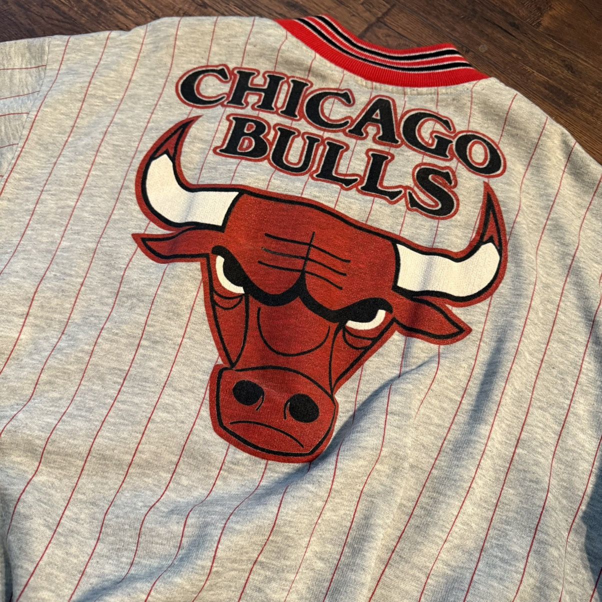 Other Vintage Chicago Bulls Baseball Pinstripe Snap Jacket (80s) Size US XL / EU 56 / 4 - 5 Thumbnail