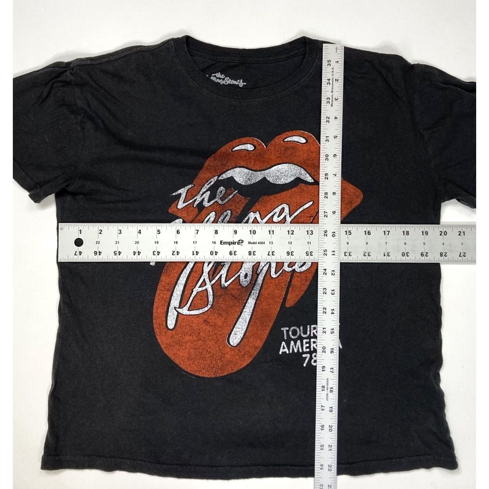 Vintage VINTAGE The Rolling Stones Tour Of America 78 Graphic T-shirt Women Medium Black Music Size M / US 6-8 / IT 42-44 - 5 Thumbnail