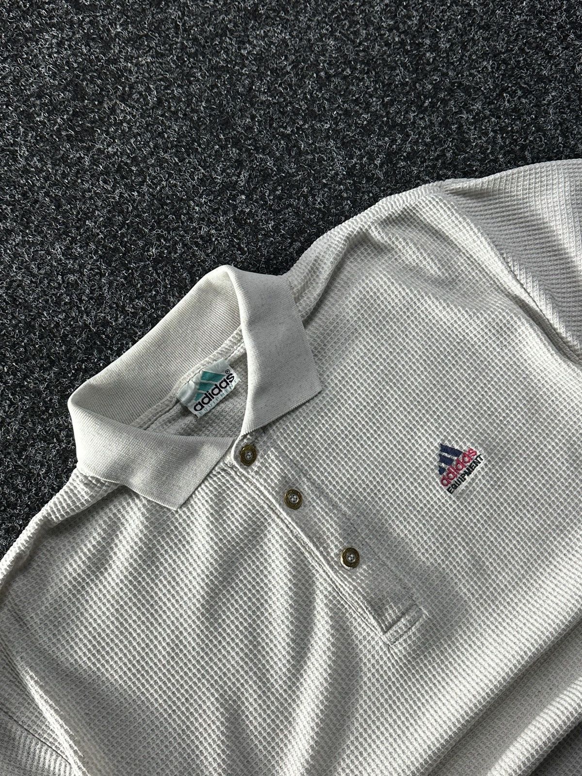 Adidas × Vintage VINTAGE 90s ADIDAS EQUIPMENT POLO WITH LOGO LIKE WEST GERMAN Size US XL / EU 56 / 4 - 4 Thumbnail
