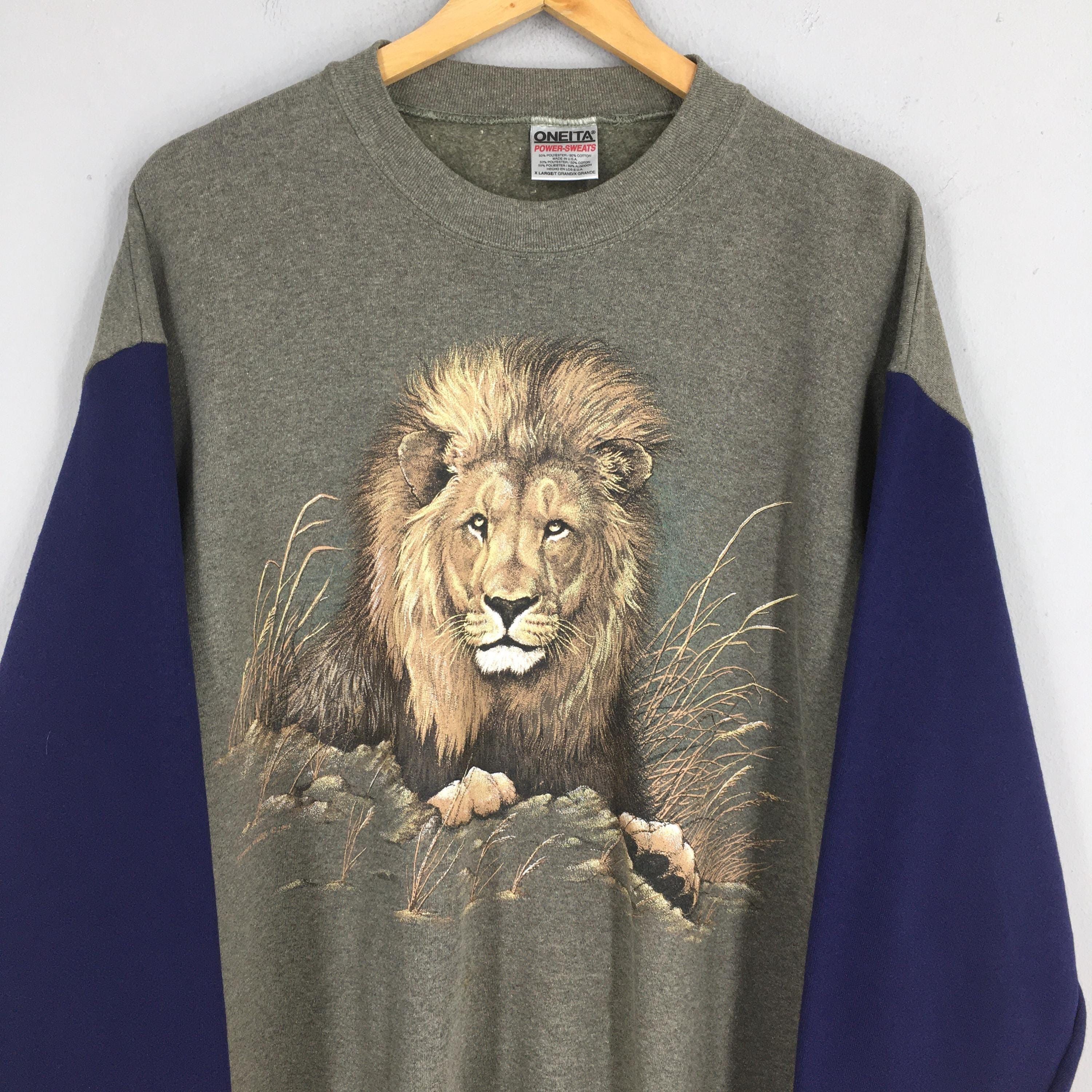 Habitat × Vintage Vintage Lion Potrait Animal Sweatshirt Medium Size US M / EU 48-50 / 2 - 2 Thumbnail