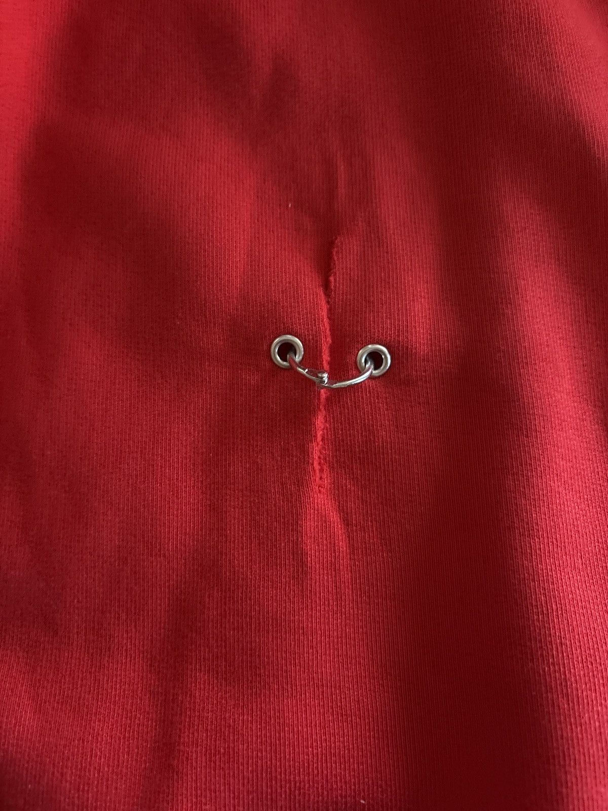 Givenchy GIVENCHY Men's Red Rip Metal Detail Oversized Sweater Size US XL / EU 56 / 4 - 10 Thumbnail