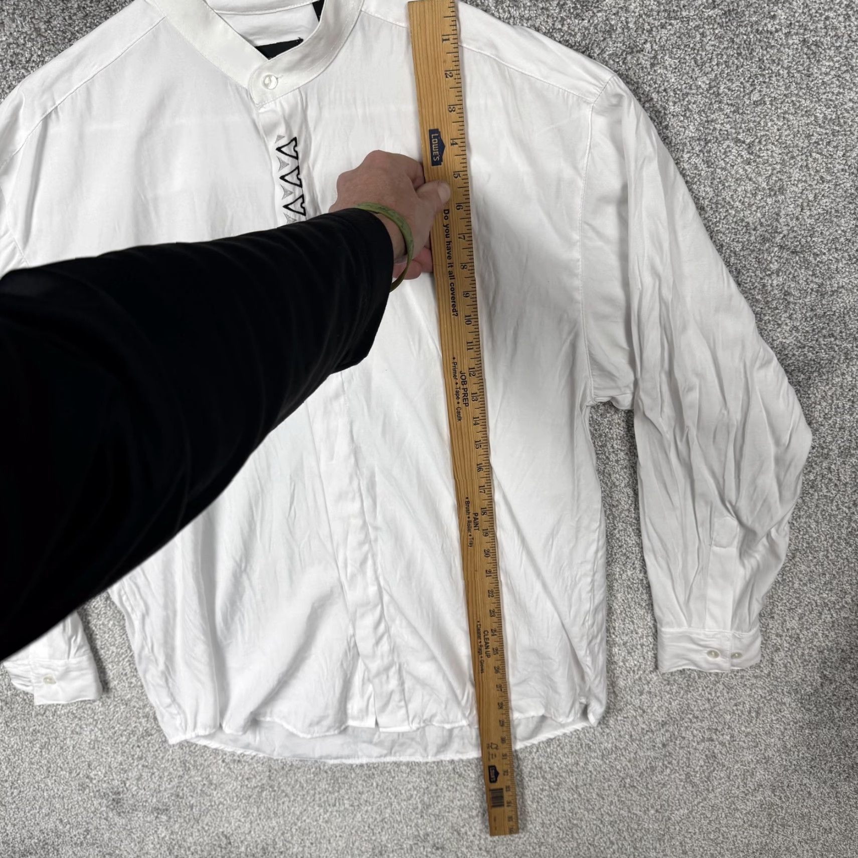 Vintage Maurices Blouse White Embroidered Button-Up Long Sleeve Women M Medium Office Chic Size M / US 6-8 / IT 42-44 - 2 Thumbnail