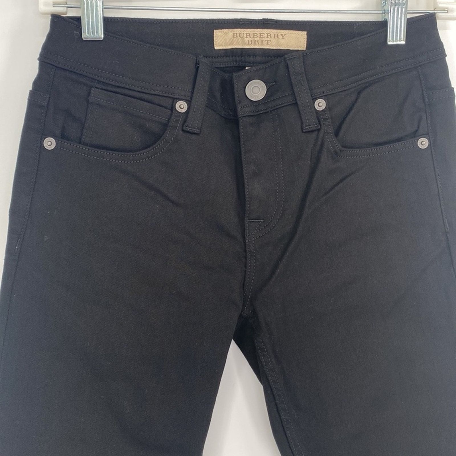 Burberry Burberry Brit Slim Skinny Black Jeans New with Tags Size 26 Size 26" / US 2 / IT 38 - 3 Thumbnail