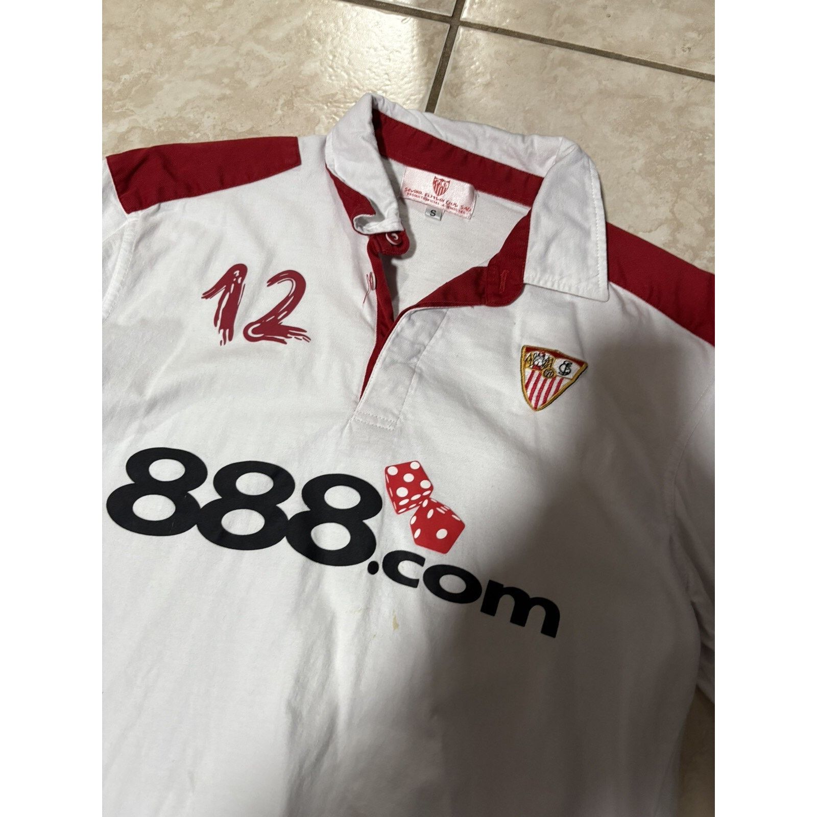 Vintage 2000s Sevilla Fc La Liga Long sleeve cotton Jersey - Small Size US S / EU 44-46 / 1 - 2 Thumbnail