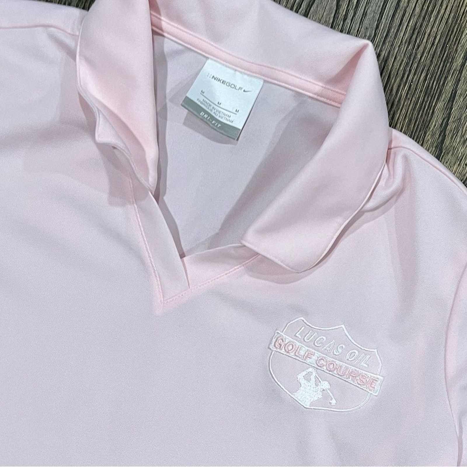 Nike NikeGolf Dri-Fit Polo Shirt Short Sleeve Lucas Oil Size M / US 6-8 / IT 42-44 - 2 Thumbnail