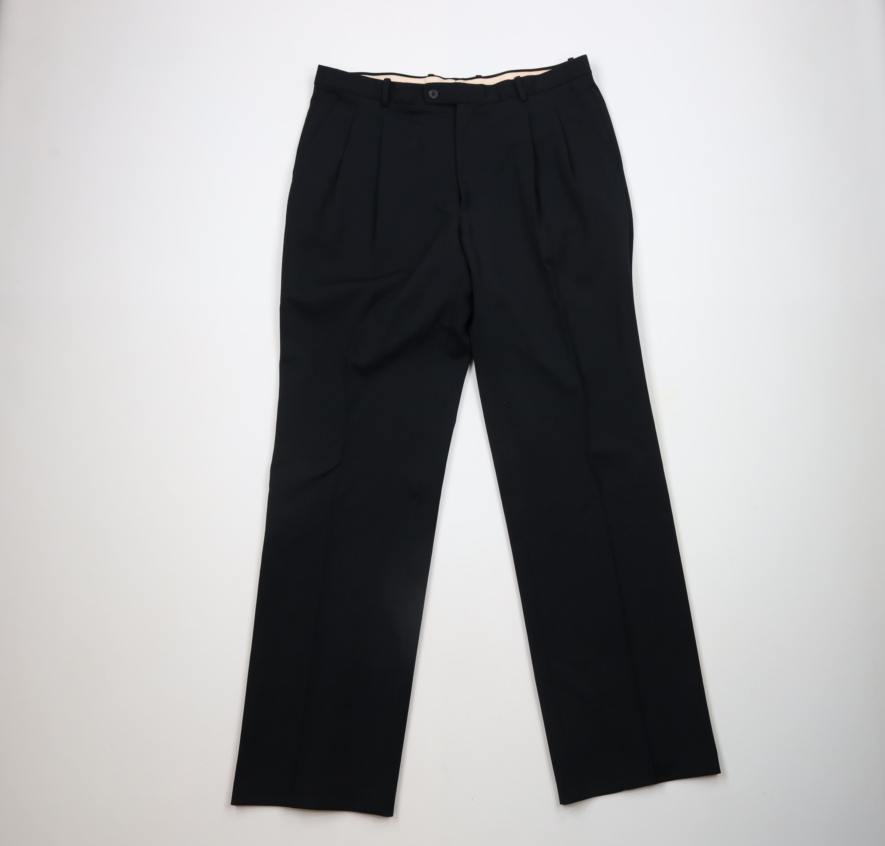 Vintage Vintage 90s Streetwear Wool Chino Pants Trousers Black Size US 36 / EU 52 - 1 Thumbnail