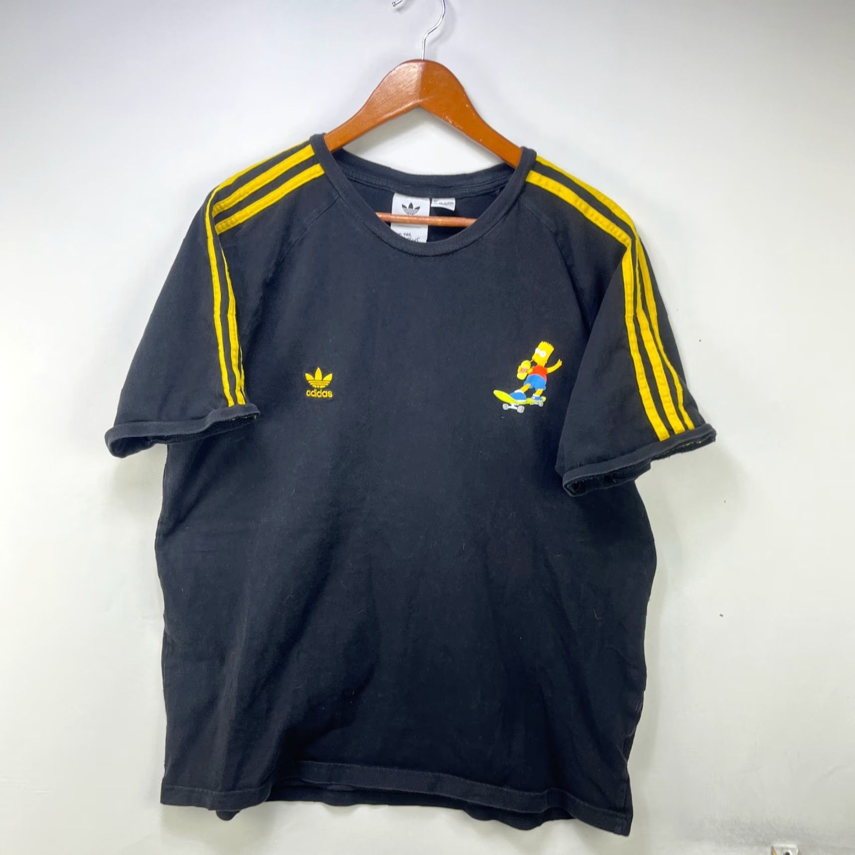 Adidas Adidas The Simpsons Bart T Shirt XL Black Cotton Crew Neck Short Sleeve Mens Regular Vintage No Size US XL / EU 56 / 4 - 2 Thumbnail