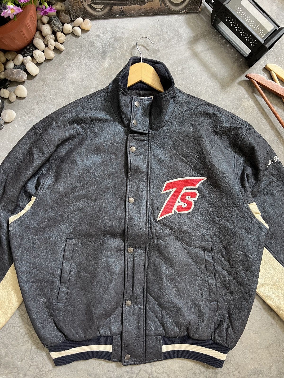 Japanese Brand Vintage 🖤 Japanese TS Streetwear Varsity Jacket Size US XL / EU 56 / 4 - 2 Thumbnail