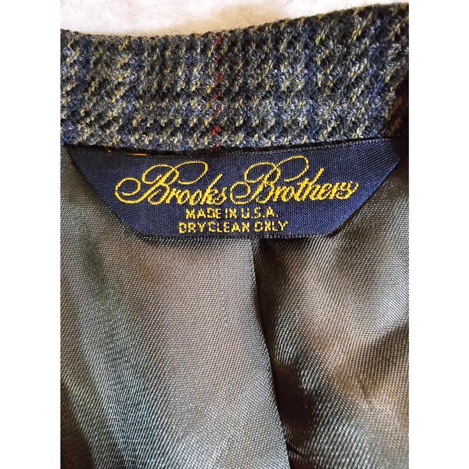 Brooks Brothers VINTAGE Brooks Brothers Blazer 100% Wool Glen Plaid Heavy Weight Regular Fit Mens Sz 42R Jacket Size 42R - 4 Thumbnail