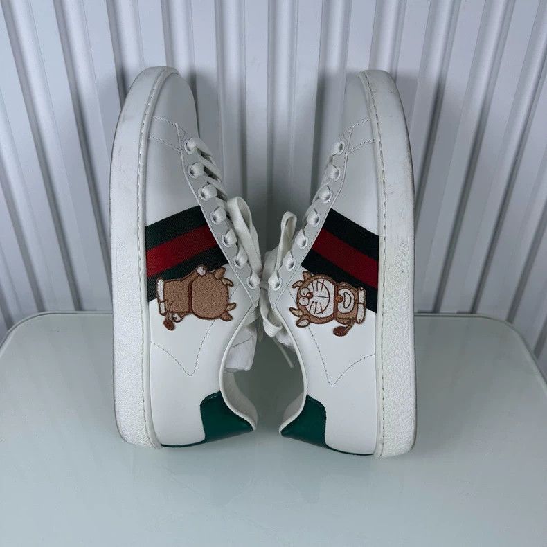 Gucci Gucci Doraemon ACE Embroidery White Sneakers-2505 Size US 5.5 / EU 38 - 4 Thumbnail