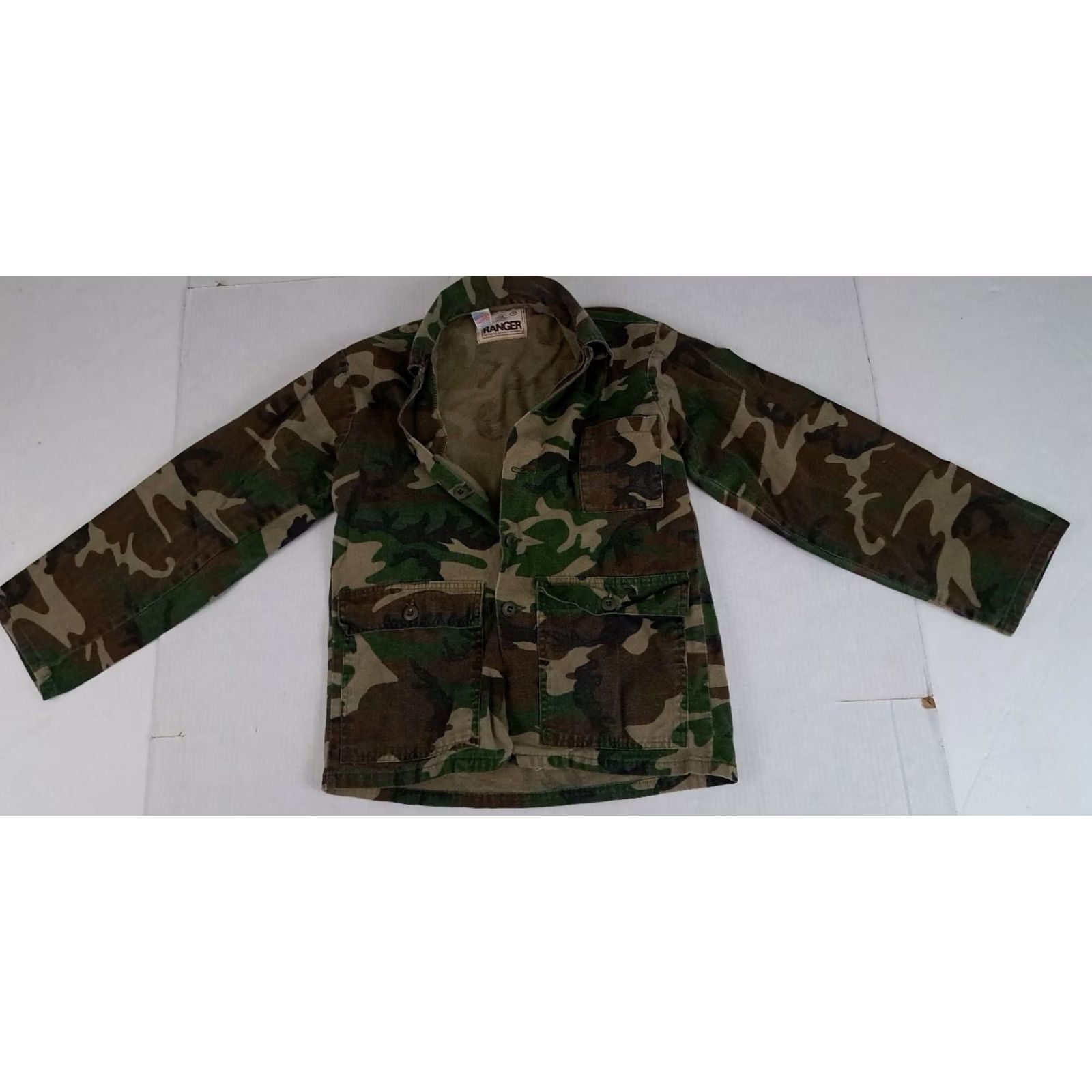 Vintage VINTAGE Ranger Shirt Camouflage Button-Up Long Sleeve Military 90s Unisex Small Size US S / EU 44-46 / 1 - 4 Thumbnail