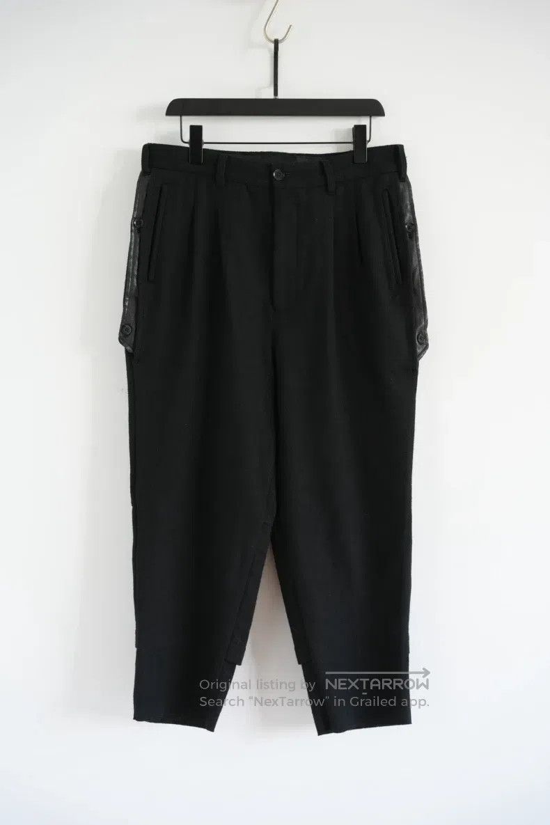 Yohji Yamamoto YOHJI YAMAMOTO size M Double-Layer Patchwork Ankle Pants Size US 27 - 1 Thumbnail