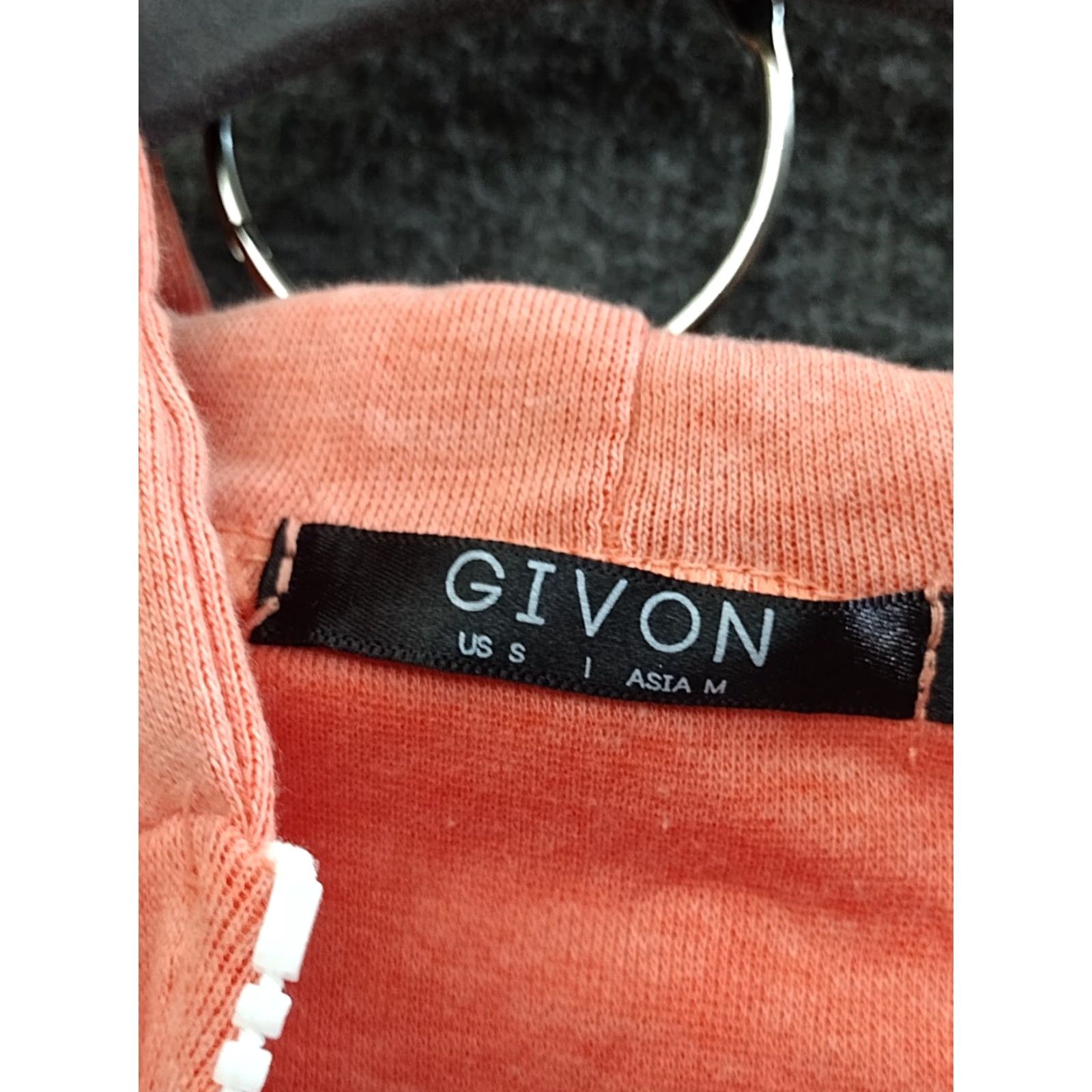 Vintage GIVON Basic Lightweight Zip-Up Hoodie Women S Peach Solid Hooded Cotton Blend Long Sleeve Jacket Summer Spring Fall Winter S Size S / US 4 / IT 40 - 6 Thumbnail