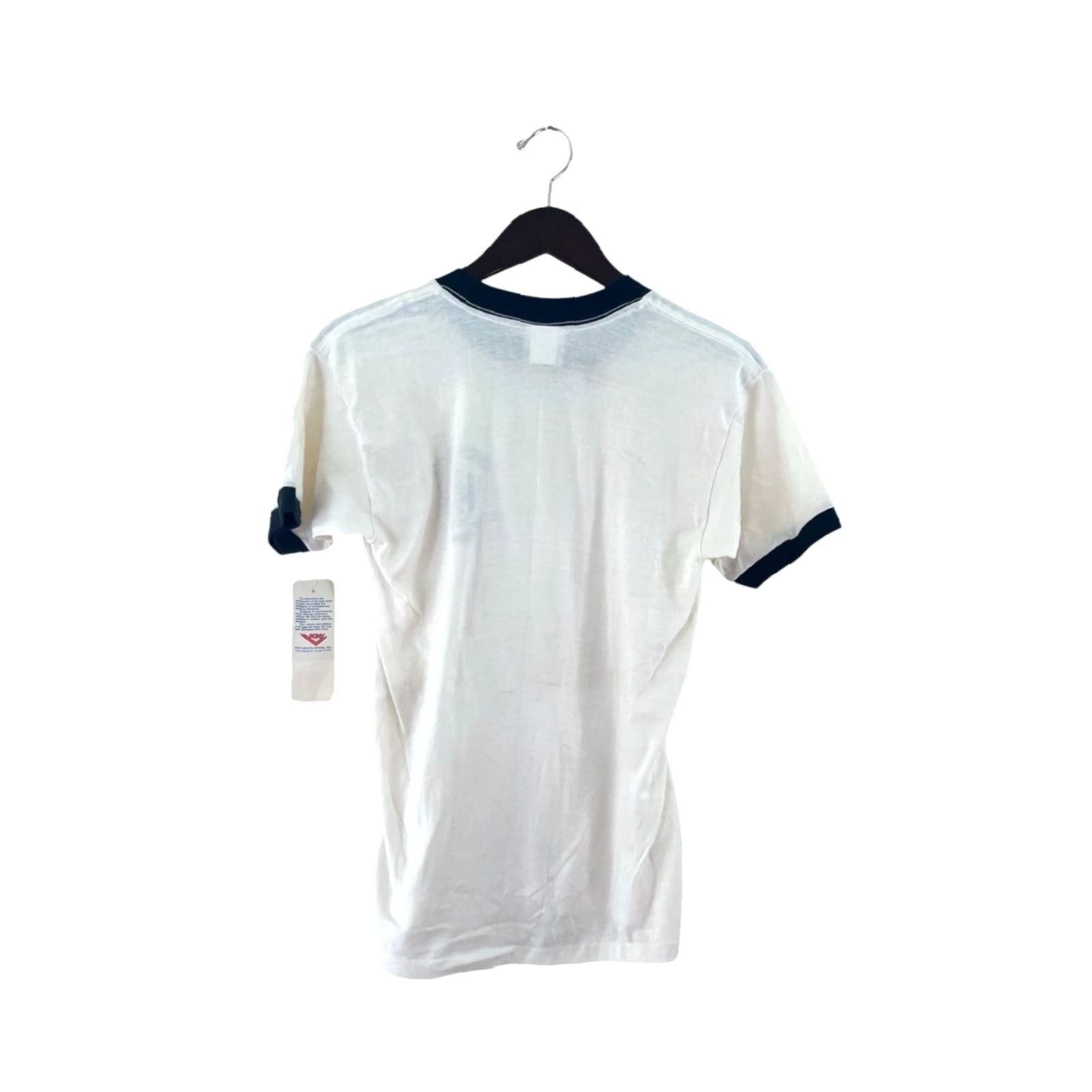 PONY VINTAGE PONY T-SHIRT Mens White 90s Deadstock NWT 50/50 Made in USA Crew Neck Ringer Shirt Size US M / EU 48-50 / 2 - 7 Thumbnail