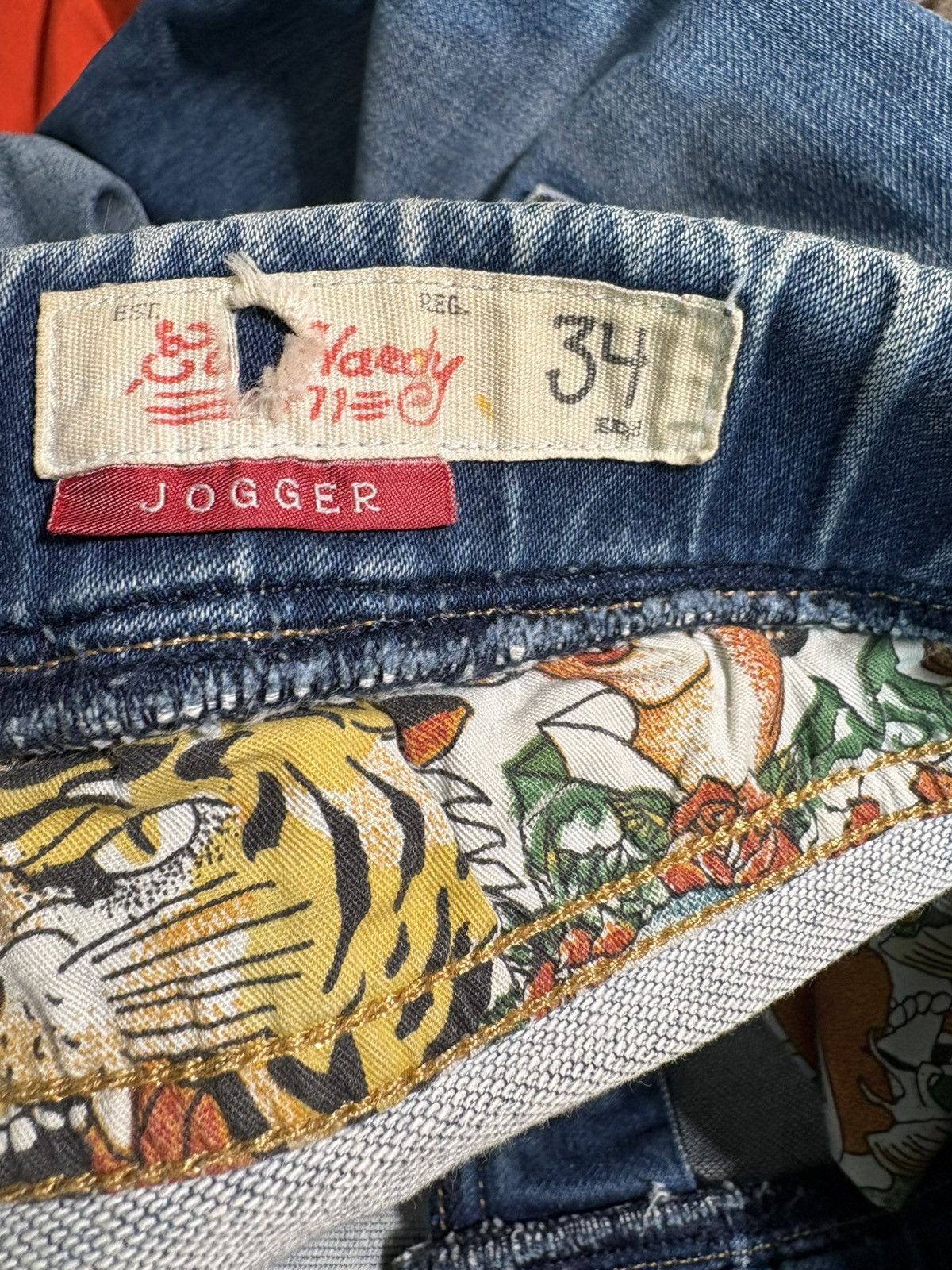 Ed Hardy Ed Hardy "Punk's Not Dead" Denim Joggers Tattoo Print Lining Size US 34 / EU 50 - 7 Thumbnail