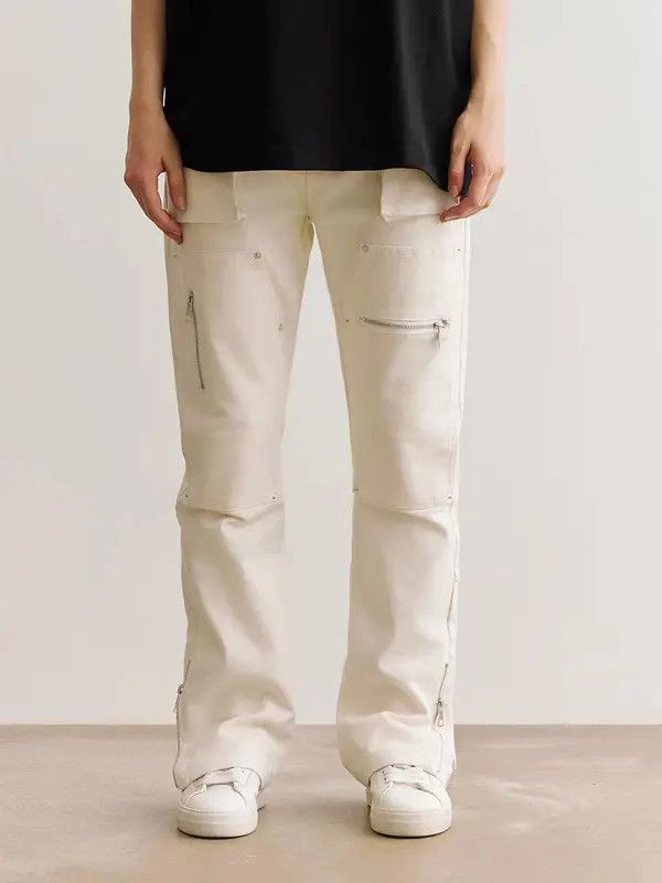 Japanese Brand VIBE zipper micro flare baggy casual trousers Size US 34 / EU 50 - 6 Thumbnail