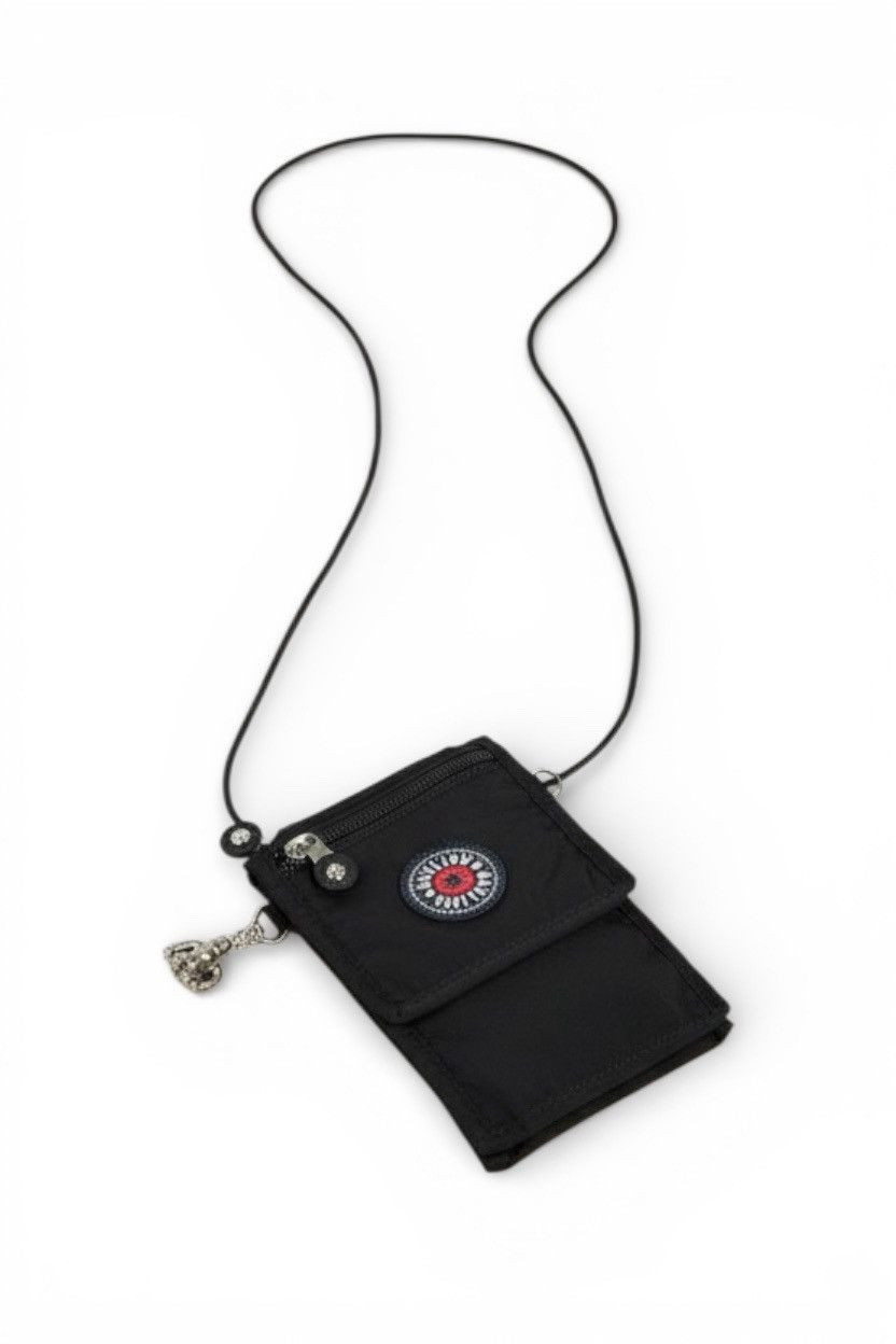 Japanese Brand Kipling Black Wallet Bag Compact With Monkey Size 19x13,5 cm Size ONE SIZE - 1 Thumbnail