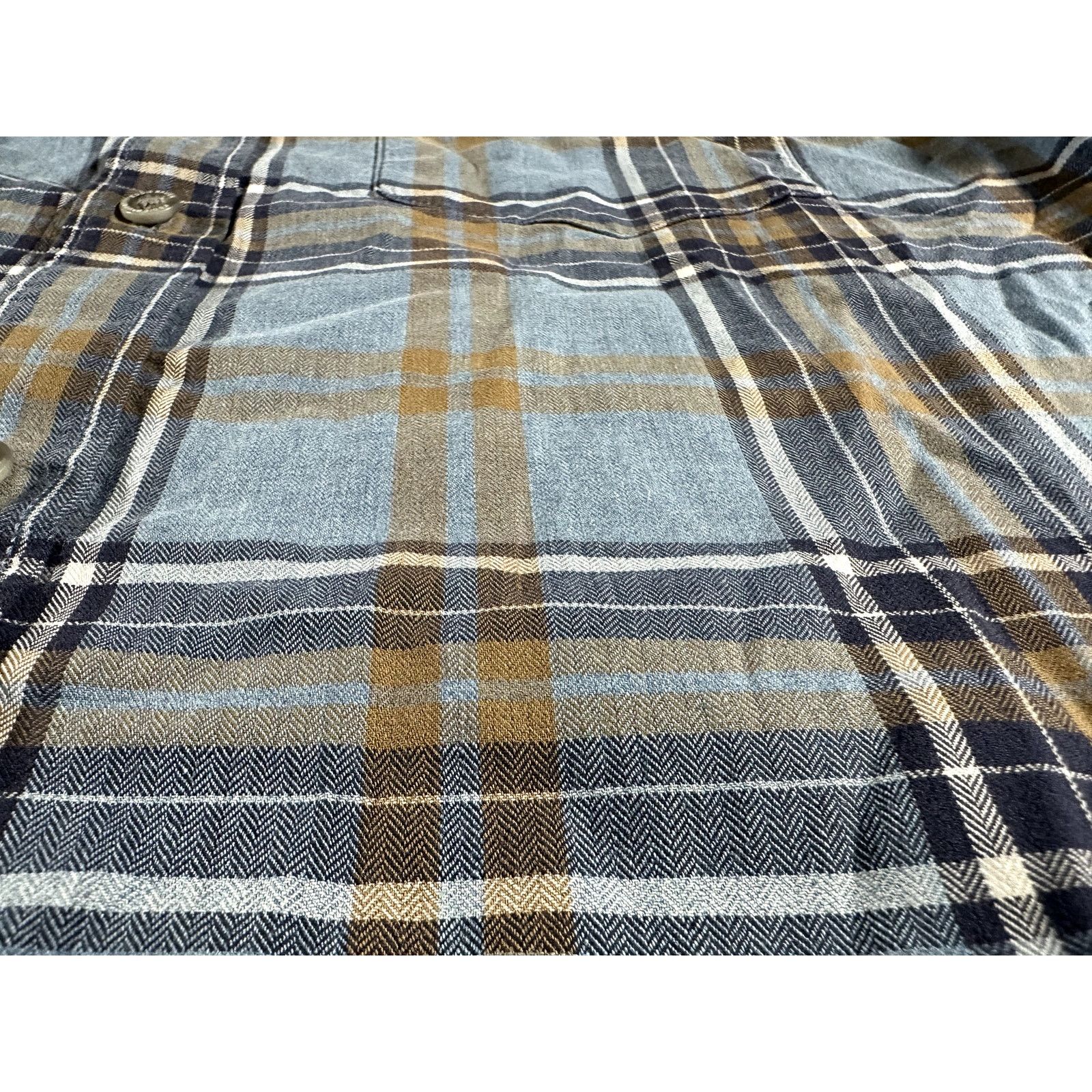 Eddie Bauer Eddie Bauer Mens Blue Plaid Flannel Button Up Pocket Shirt Size US L / EU 52-54 / 3 - 4 Thumbnail