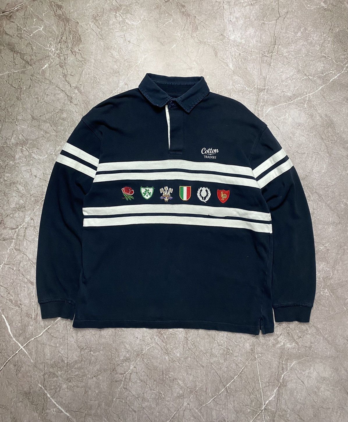 Polo Ralph Lauren Cotton traders rugby long sleeve six nation Y2K Size US L / EU 52-54 / 3 - 5 Thumbnail