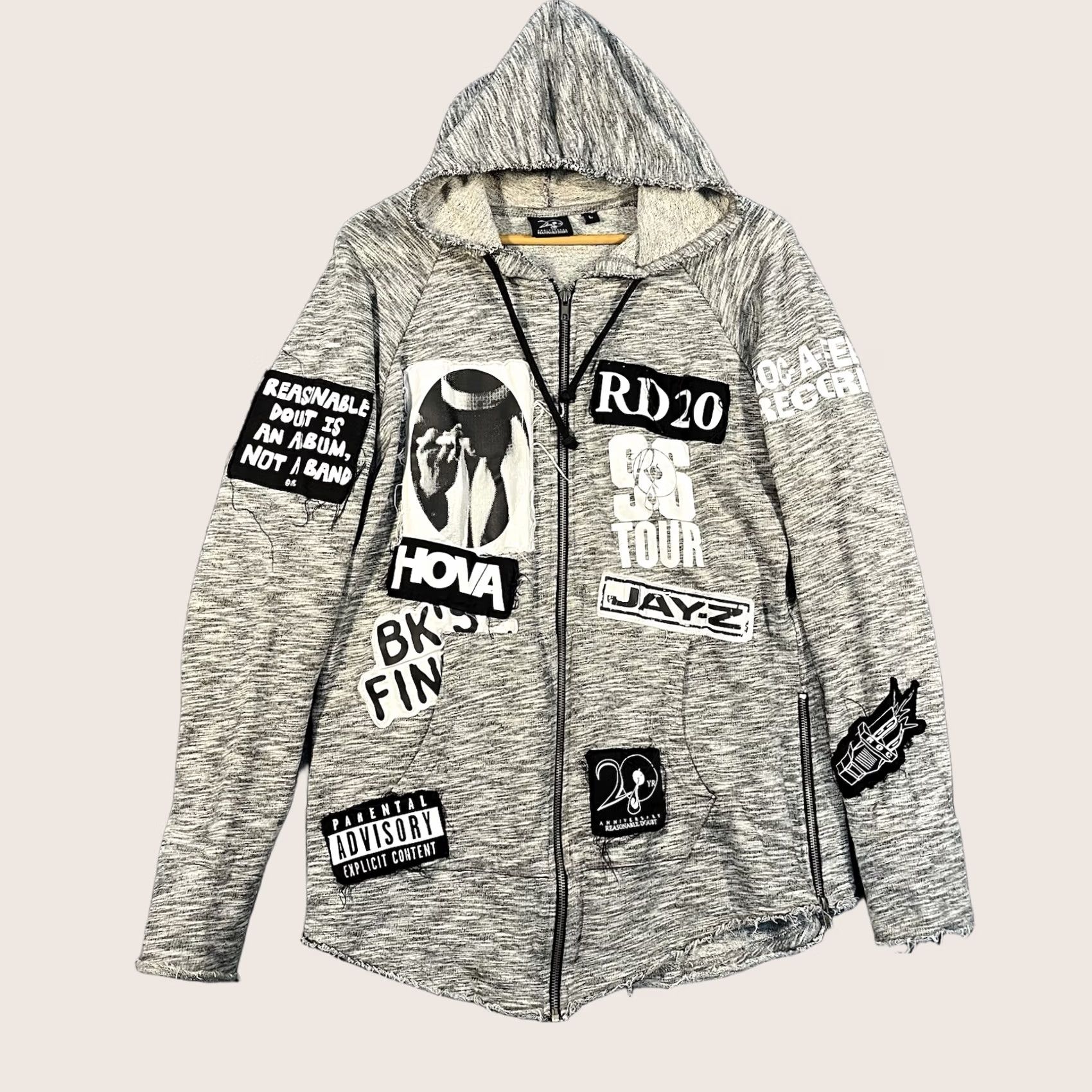 Vintage Jay-Z Hoodie Mens Large Reasonable Doubt 20 Year Anniversary Roc-A-Fella Record Size US L / EU 52-54 / 3 - 1 Thumbnail
