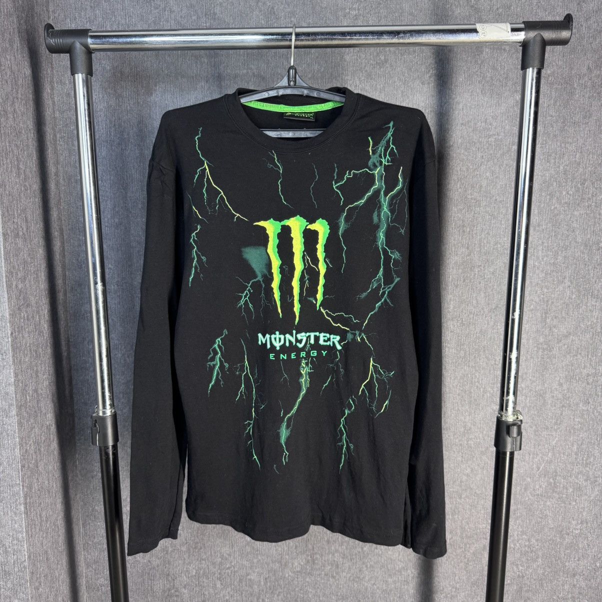 Fox Racing Vintage Monster Energy big logo long sleeve Y2K racing Size US XL / EU 56 / 4 - 1 Thumbnail
