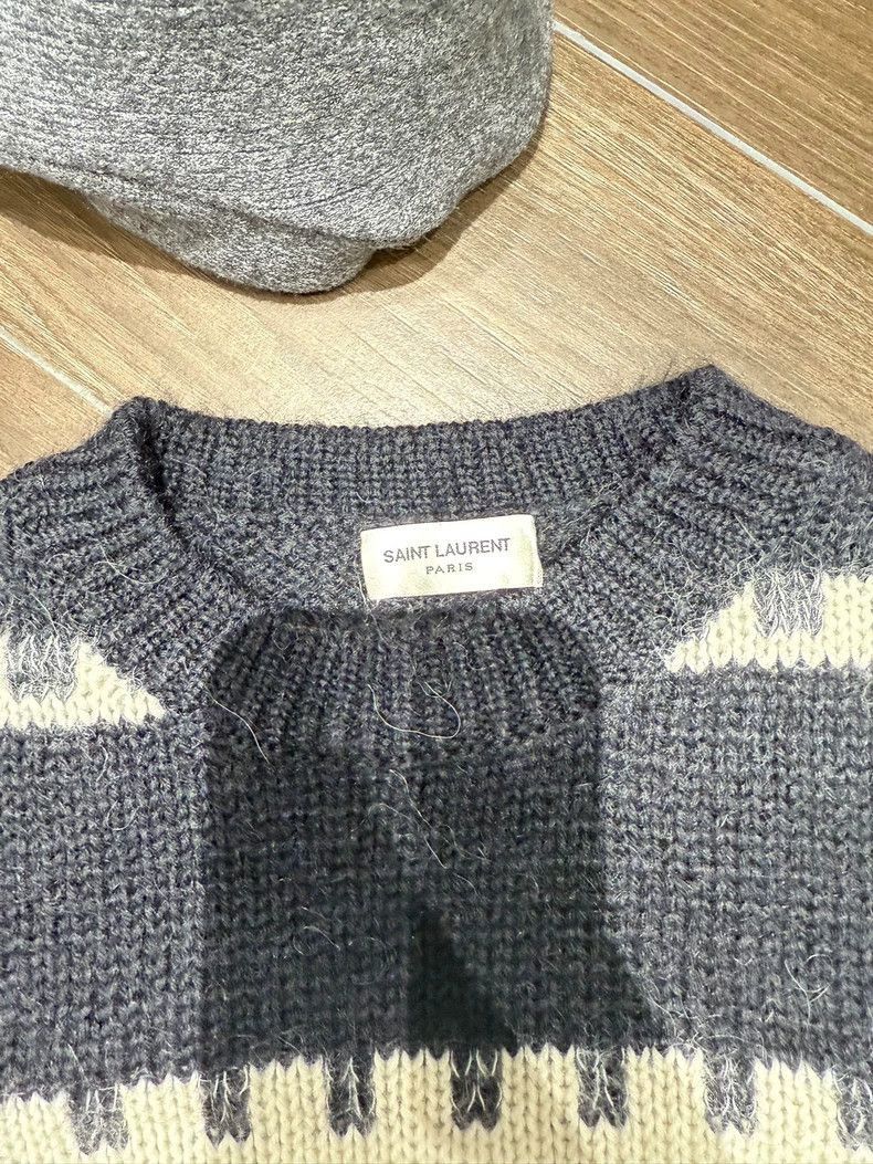 Saint Laurent Paris Saint Laurent Black White Wool Sweater-2505 Size US S / EU 44-46 / 1 - 2 Thumbnail