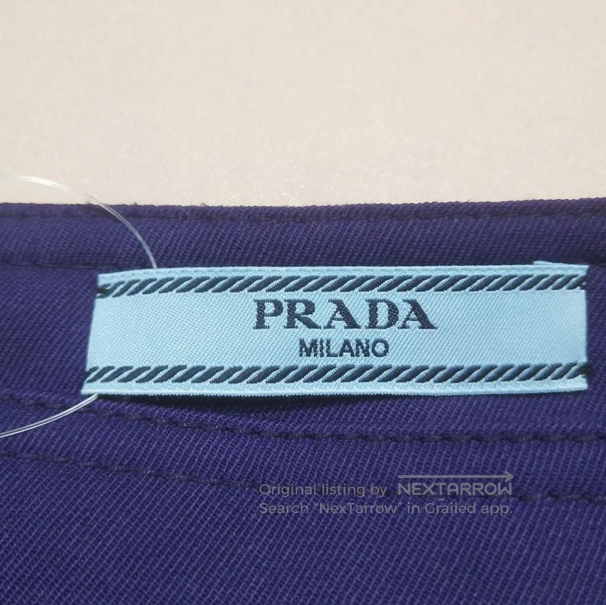 Prada Prada Purple Wool Skirt with Button Detail . Size 37" - 6 Thumbnail