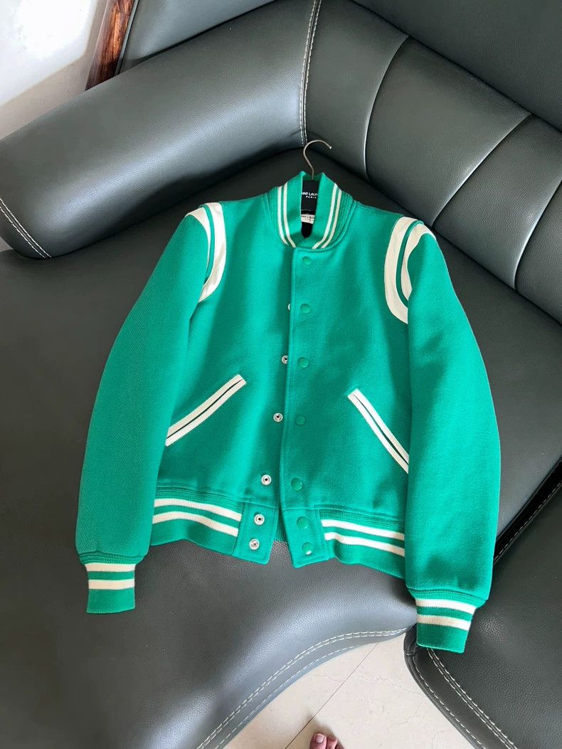 Saint Laurent Paris Saint Laurent Paris 2017 SS Green Teddy Jacket 2505-Nextarr Size US XS / EU 42 / 0 - 1 Thumbnail