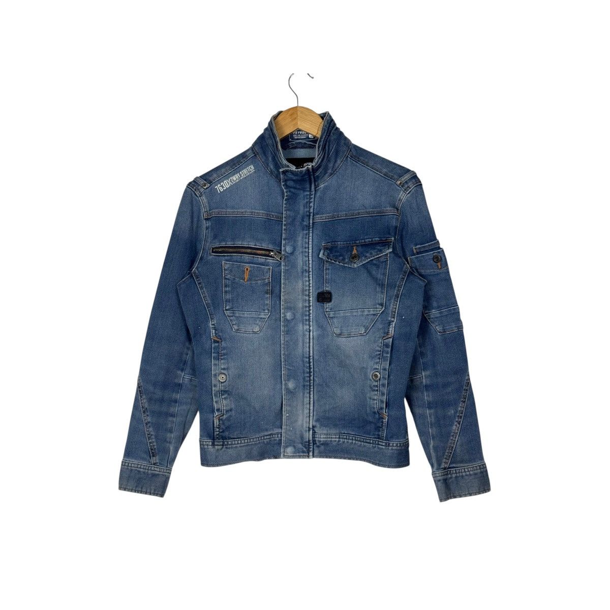 Japanese Brand 2Way Stretch Recycled From Jeans Jacket Size US S / EU 44-46 / 1 - 1 Thumbnail
