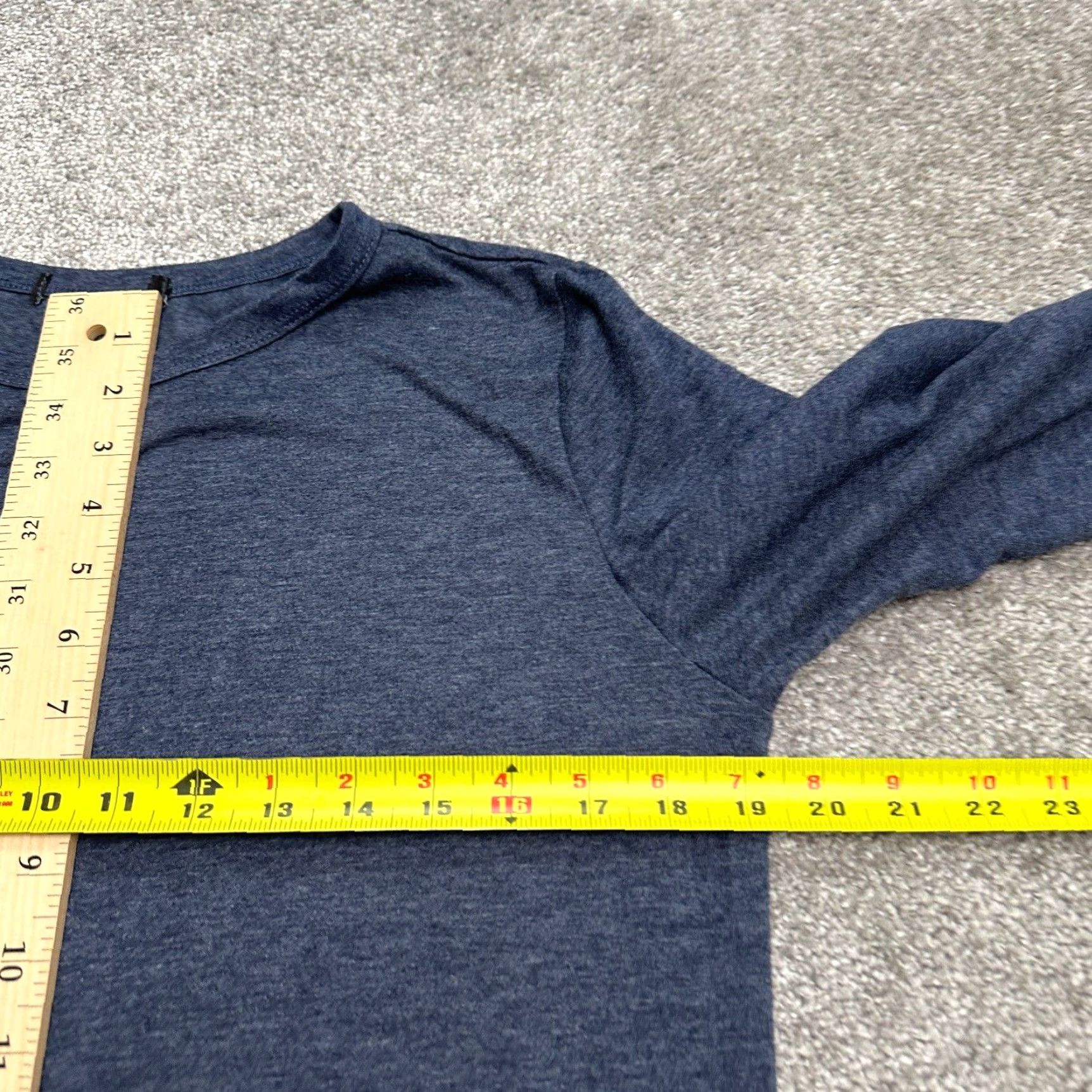 Vintage UNBRANDED Basic Long Sleeve T-Shirt Womens Medium Blue Casual Tee Size M / US 6-8 / IT 42-44 - 4 Thumbnail