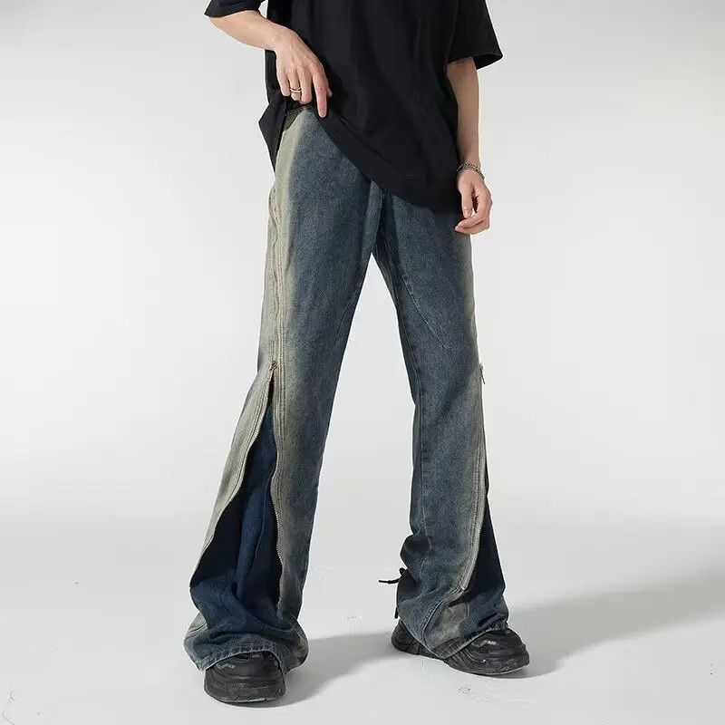 Japanese Brand × Jean Retro loose straight leg micro flared jeans Size US 32 / EU 48 - 2 Thumbnail