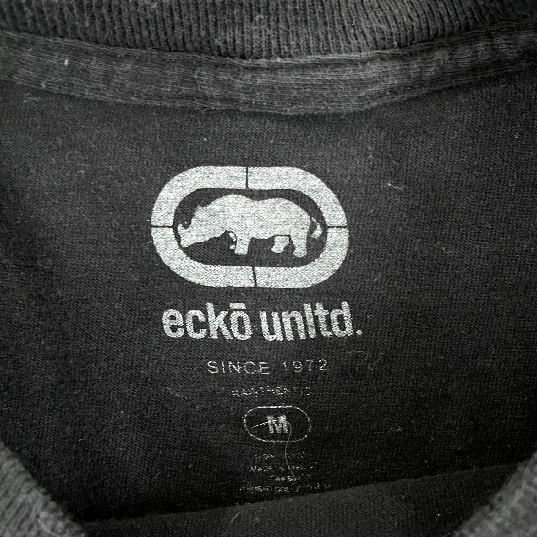 Ecko Unltd. ECKO UNLTD Shirt Mens Small/Medium Black Graphic Skate Streetwear Marc Y2K T-Shirt Crew Neck Short Sleeve Logo Regular Men Size US M / EU 48-50 / 2 - 3 Thumbnail