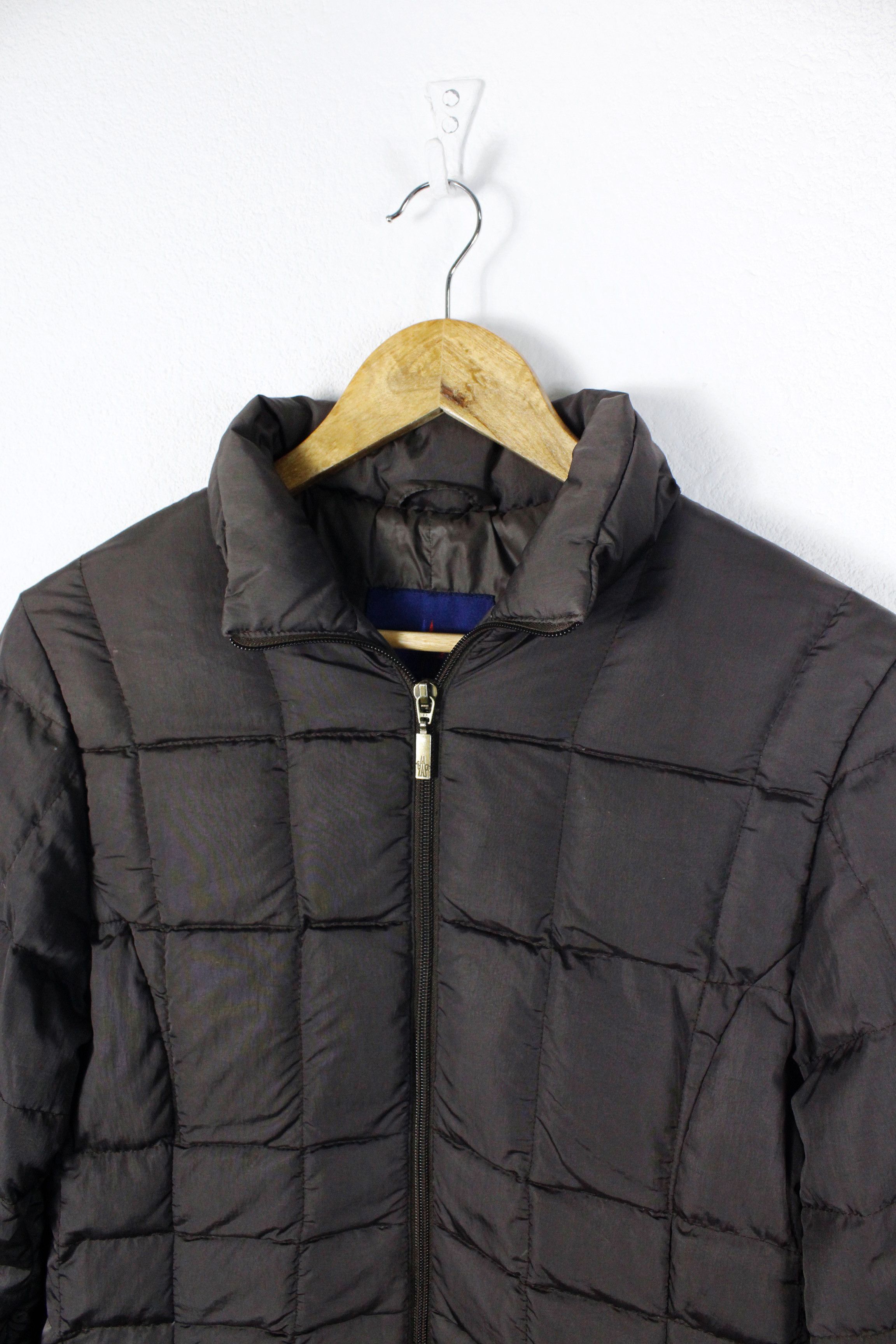 Moncler × Vintage Moncler Vintage Womens Quilted Brown Zip Coat Jacket 90s Size M / US 6-8 / IT 42-44 - 2 Thumbnail