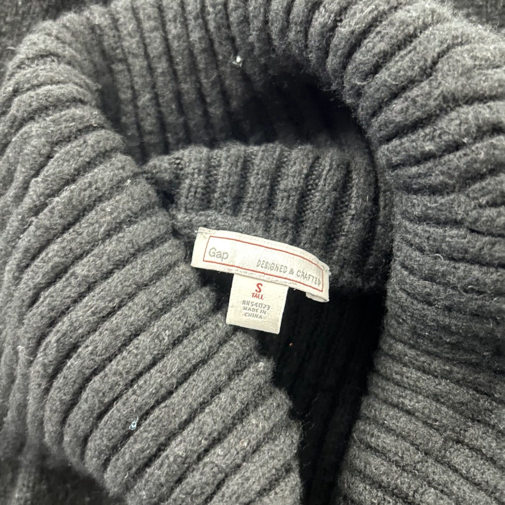 Gap VINTAGE Gap Chunky Turtleneck Sweater Women's Small Tall Black Size S / US 4 / IT 40 - 5 Thumbnail