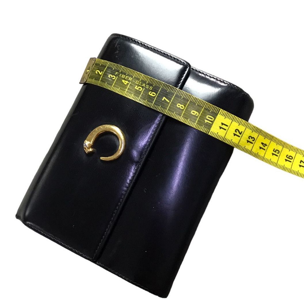 Cartier × Leather × Vintage Vintage Cartier Panthers Black Leather Wallet Size ONE SIZE - 12 Thumbnail