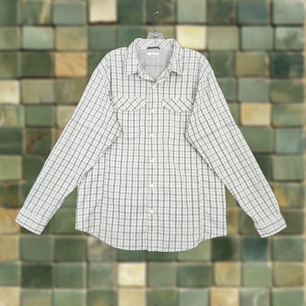Vintage Columbia Button-Up Shirt L Mens Gray Plaid Lightweight Long Sleeve Size L Size US L / EU 52-54 / 3 - 1 Thumbnail