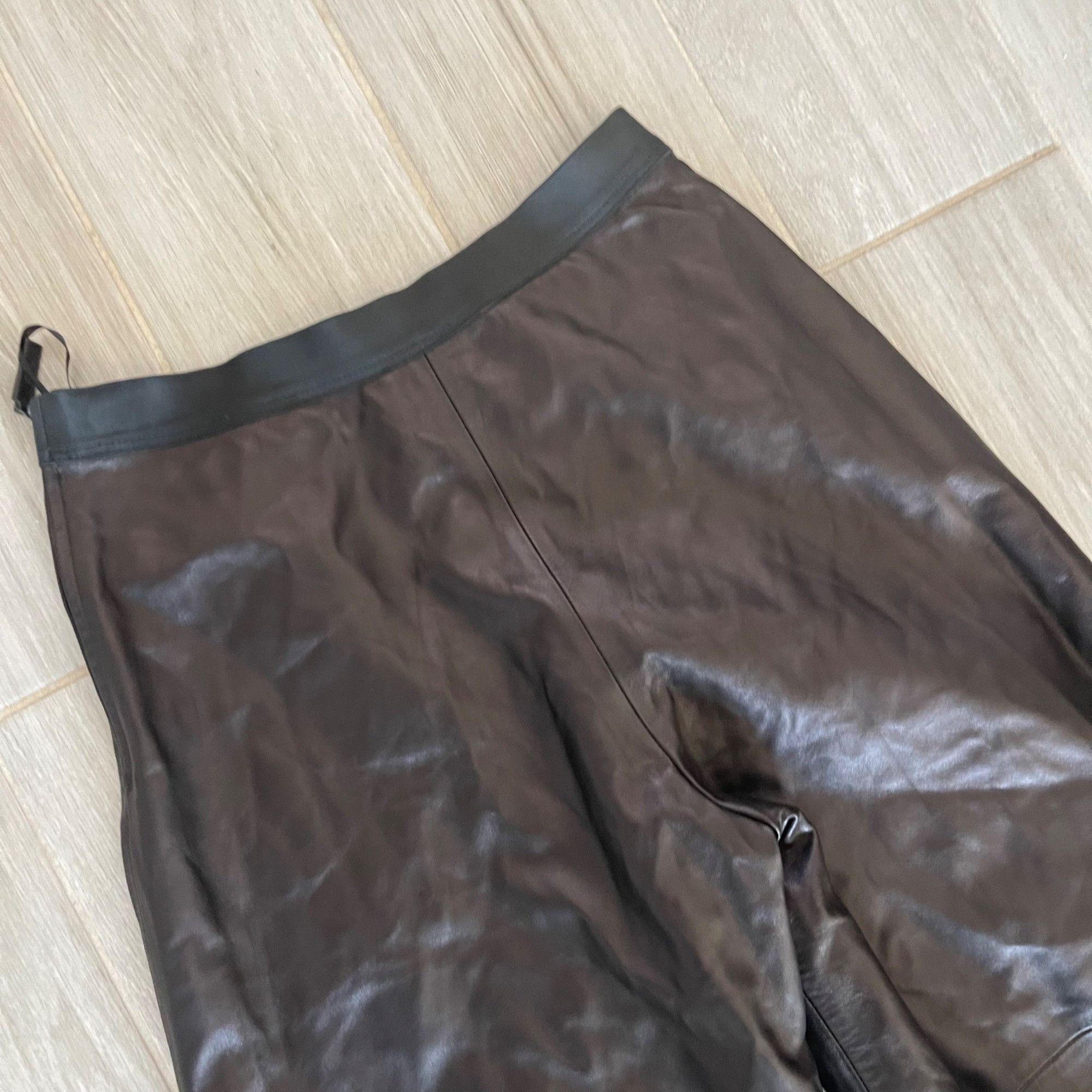 Longchamp NEW LONGCHAMP ITALY BLACK LEATHER WOMEN'S PANTS SZ 36 SMALL Size 27" / US 4 / IT 40 - 6 Thumbnail