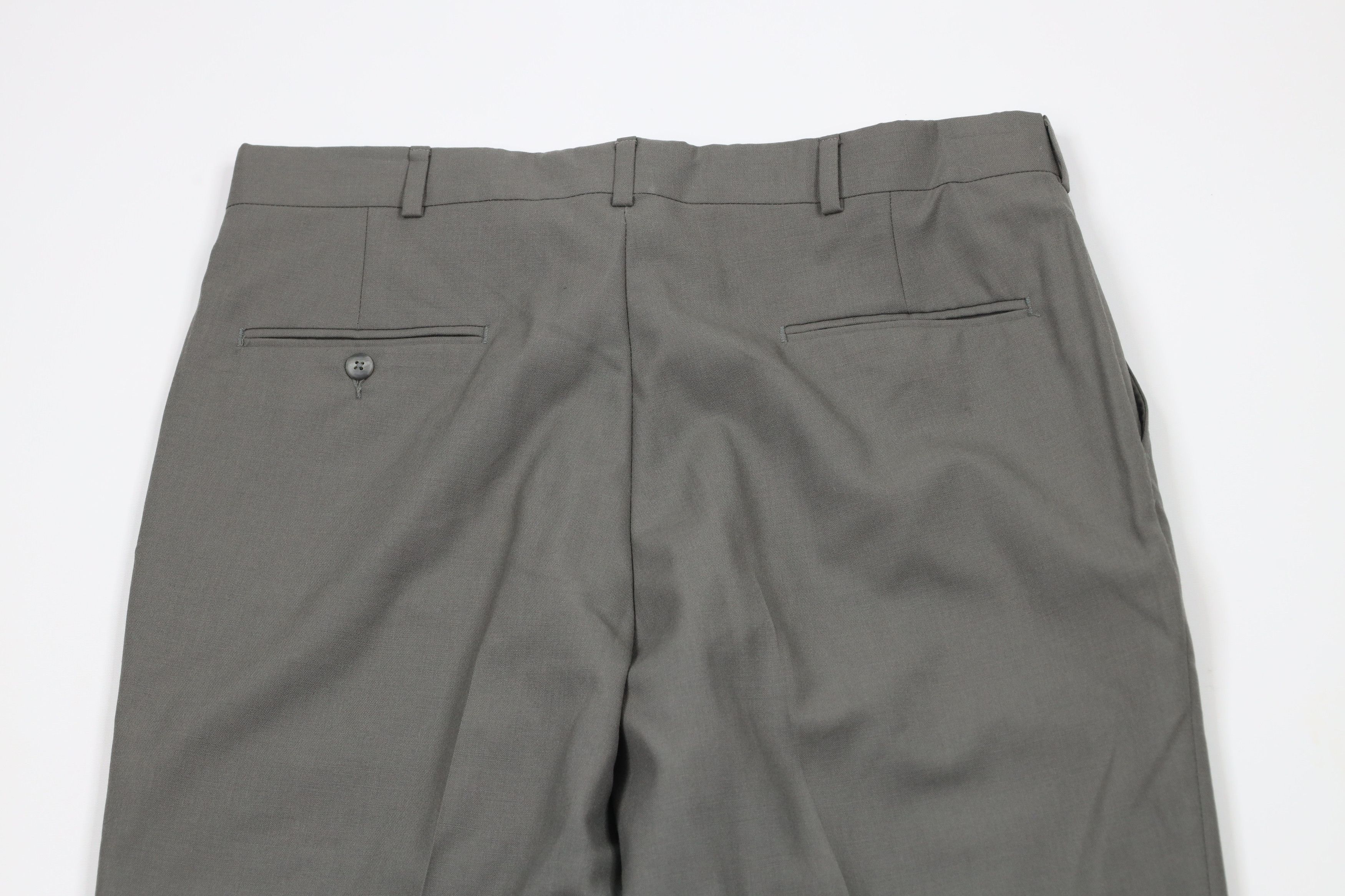 Vintage Vintage 90s Streetwear Wool Wide Leg Chino Pants Gray Size US 34 / EU 50 - 9 Thumbnail